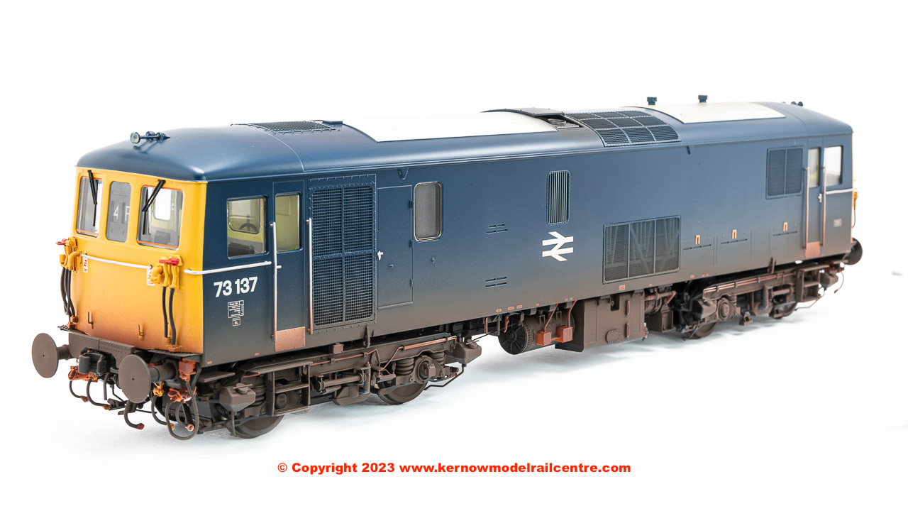 7302 Heljan Class 73 Electro-Diesel number 73 137 in BR Blue livery with full yellow ends and lightly weathered finish